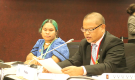 Minister Steven Victor with Ms River Thomas